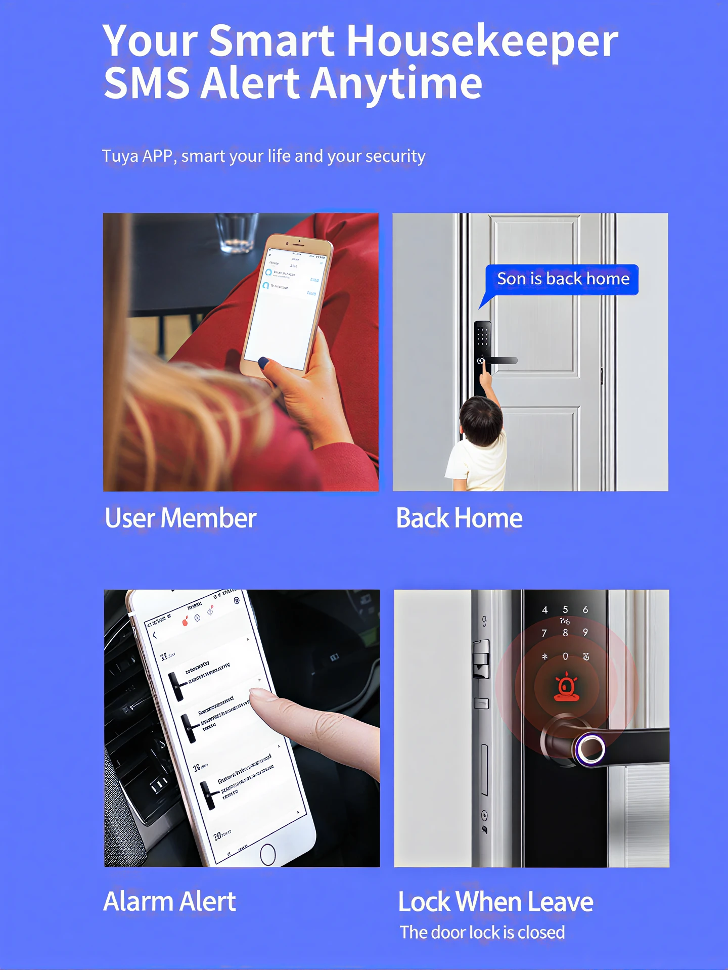 HomeKT 260A Multi-Functional Smart Door Handle (5-in-1 Keyless Entry) - Image 3