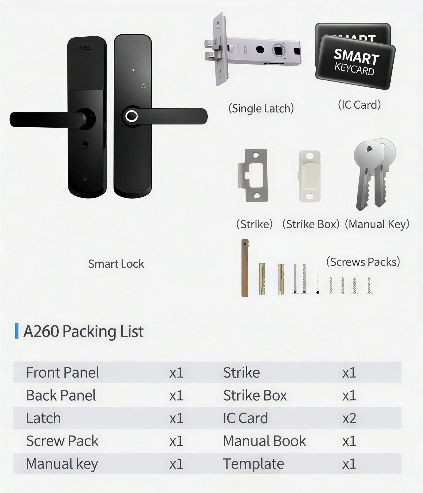 HomeKT 260A Multi-Functional Smart Door Handle (5-in-1 Keyless Entry) - Image 5