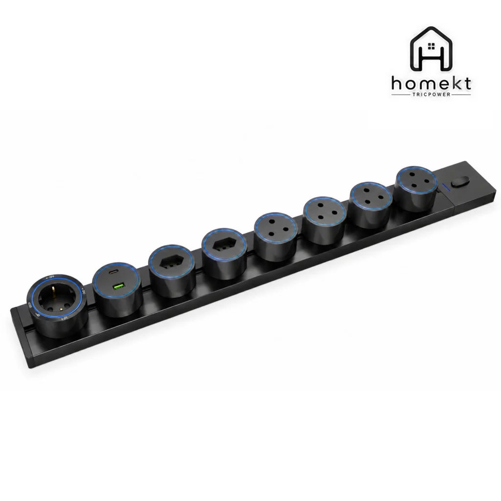 HOMEKT TRICPOWER Track Socket Set (80cm) - 8-Module Combo Set